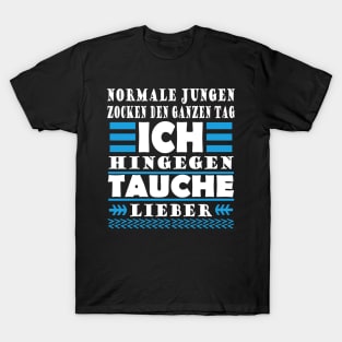 Tauchen Meer Männertag Schnorcheln Urlaub Strand T-Shirt